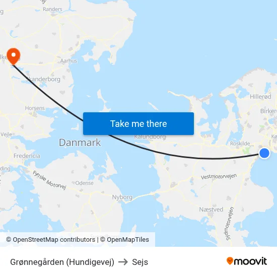 Grønnegården (Hundigevej) to Sejs map