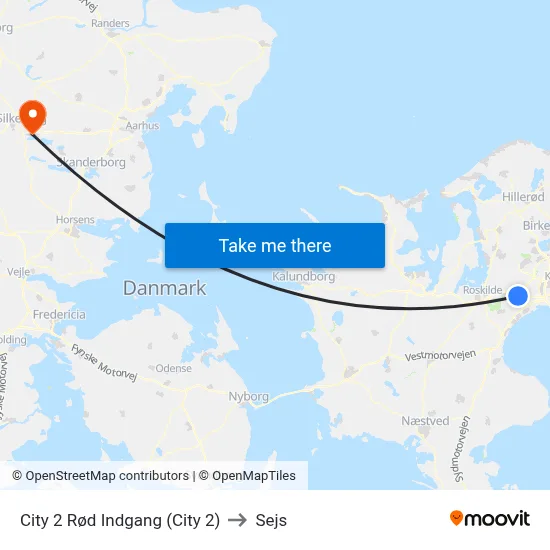 City 2 Rød Indgang (City 2) to Sejs map