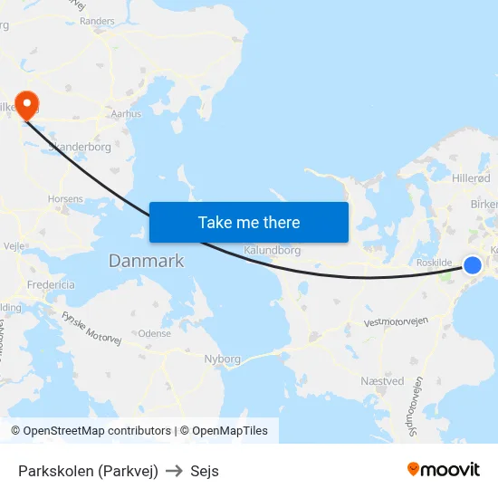 Parkskolen (Parkvej) to Sejs map