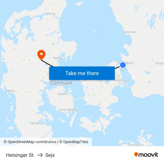 Helsingør St. to Sejs map