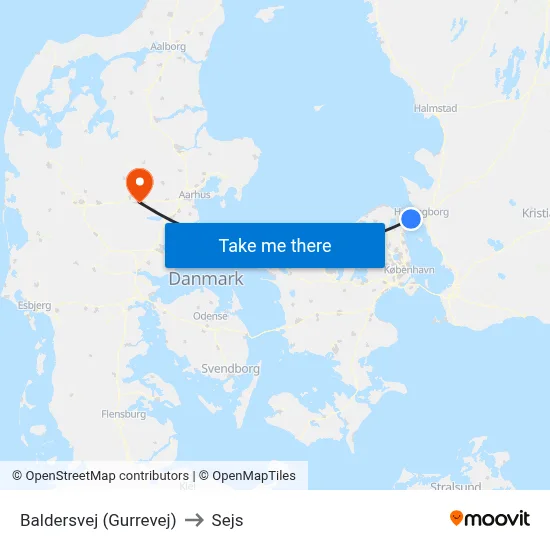 Baldersvej (Gurrevej) to Sejs map