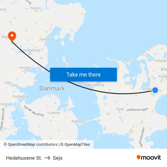 Hedehusene St. to Sejs map