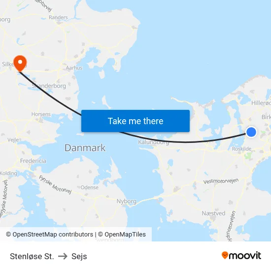 Stenløse St. to Sejs map