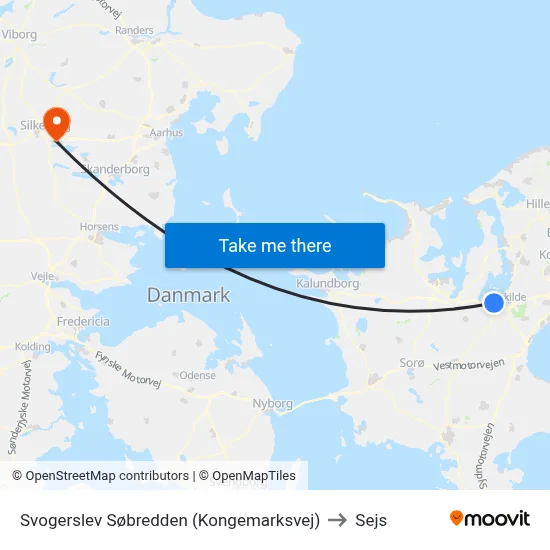 Svogerslev Søbredden (Kongemarksvej) to Sejs map