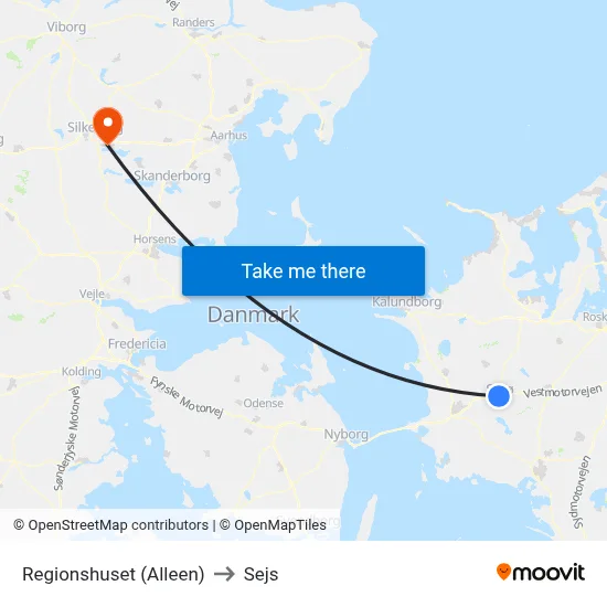 Regionshuset (Alleen) to Sejs map