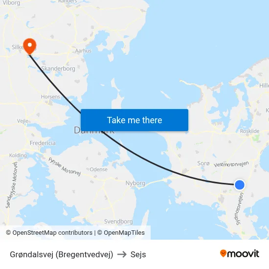 Grøndalsvej (Bregentvedvej) to Sejs map