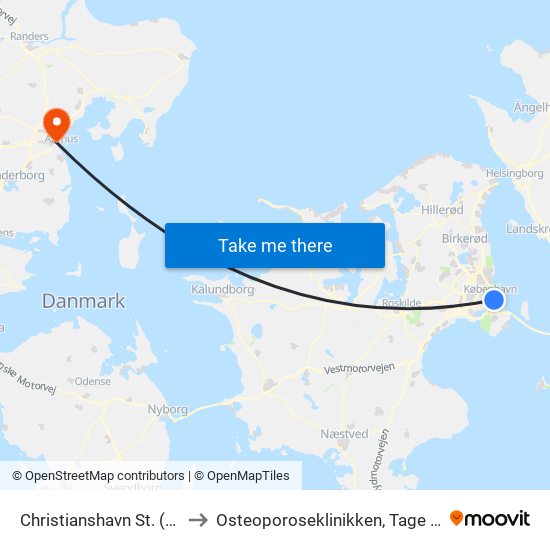 Christianshavn St. (Torvegade) to Osteoporoseklinikken, Tage Hansens Gade map