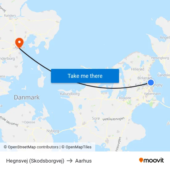 Hegnsvej (Skodsborgvej) to Aarhus map