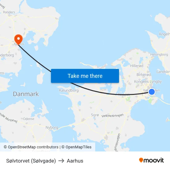Sølvtorvet (Sølvgade) to Aarhus map