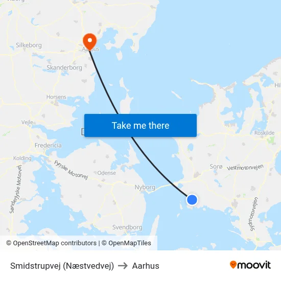 Smidstrupvej (Næstvedvej) to Aarhus map