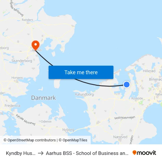 Kyndby Huse (Kyndbyvej) to Aarhus BSS - School of Business and Social Sciences, Aarhus University map