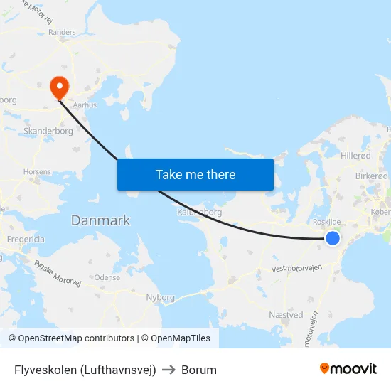 Flyveskolen (Lufthavnsvej) to Borum map