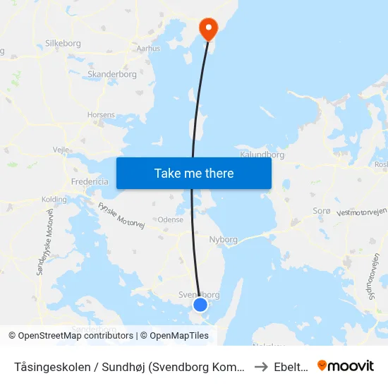 Tåsingeskolen / Sundhøj (Svendborg Kommune) to Ebeltoft map