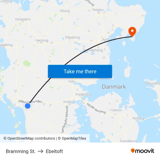 Bramming St. to Ebeltoft map