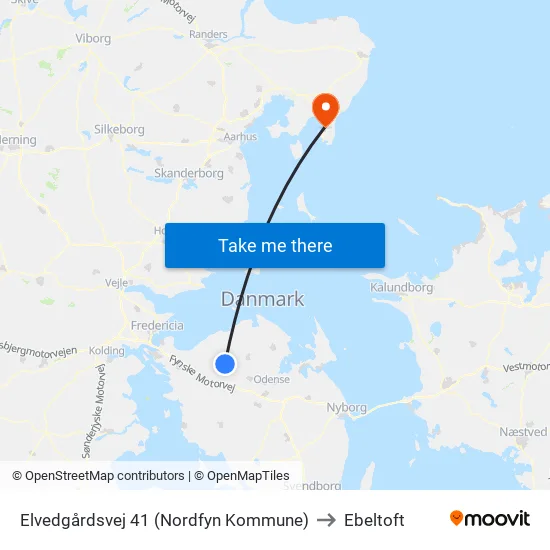 Elvedgårdsvej 41 (Nordfyn Kommune) to Ebeltoft map