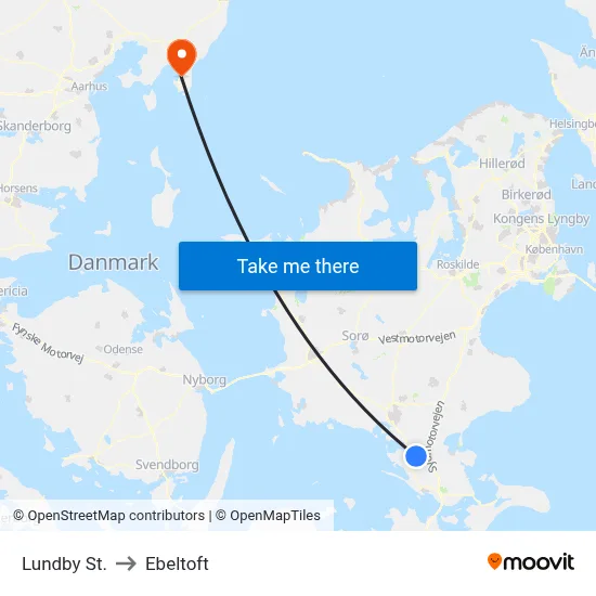 Lundby St. to Ebeltoft map