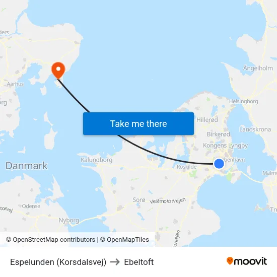 Espelunden (Korsdalsvej) to Ebeltoft map