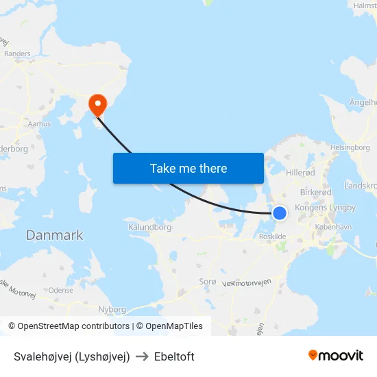 Svalehøjvej (Lyshøjvej) to Ebeltoft map
