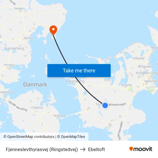 Fjenneslevthyrasvej (Ringstedvej) to Ebeltoft map