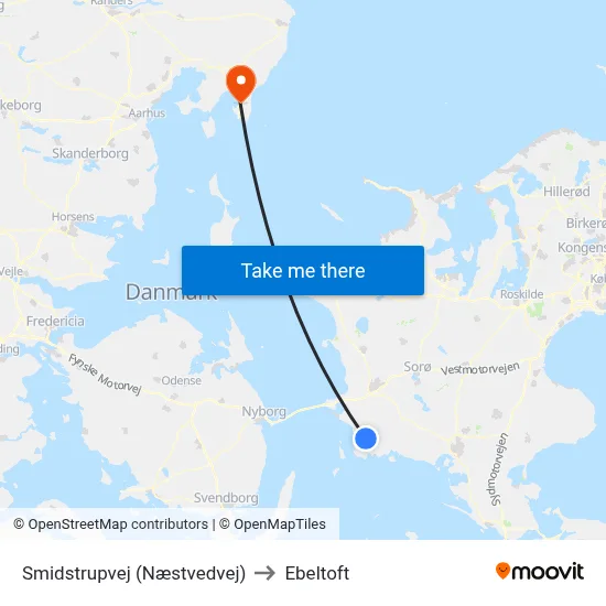 Smidstrupvej (Næstvedvej) to Ebeltoft map