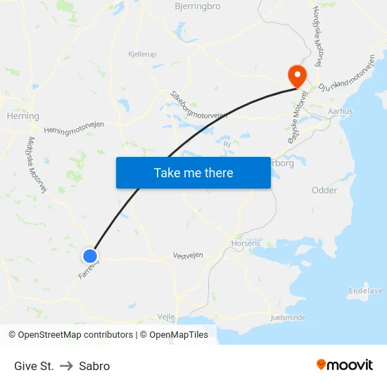 Give St. to Sabro map