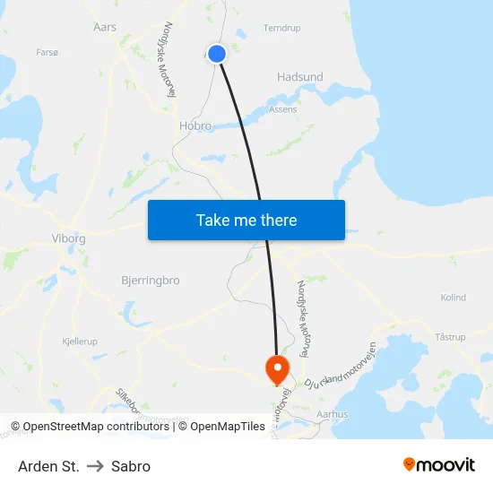 Arden St. to Sabro map