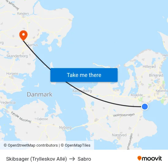 Skibsager (Trylleskov Allé) to Sabro map