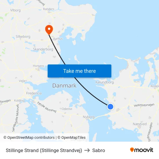 Stillinge Strand (Stillinge Strandvej) to Sabro map