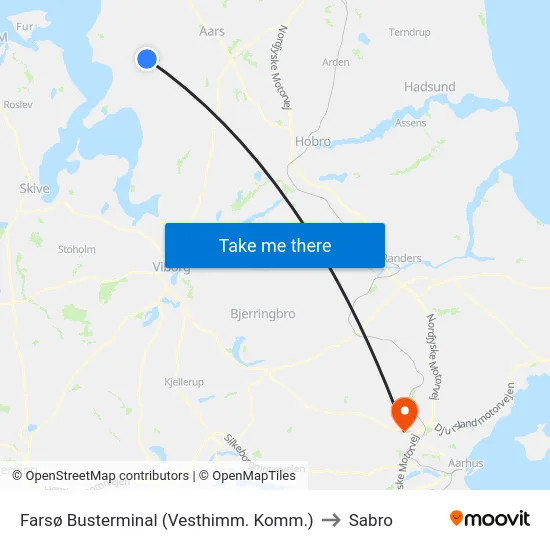 Farsø Busterminal (Vesthimm. Komm.) to Sabro map