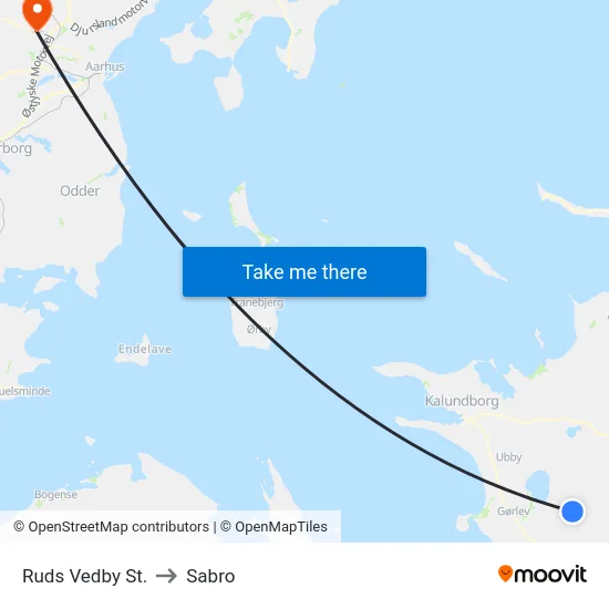 Ruds Vedby St. to Sabro map