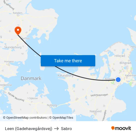 Leen (Gadehavegårdsvej) to Sabro map