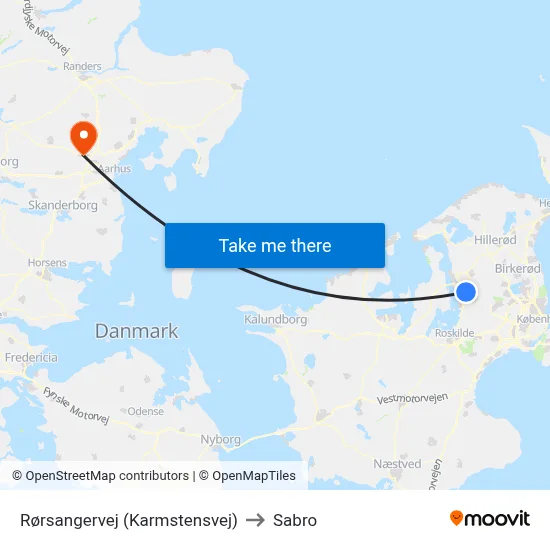 Rørsangervej (Karmstensvej) to Sabro map