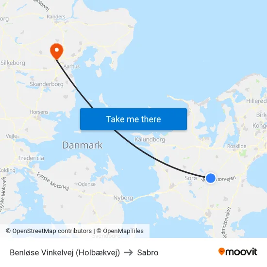 Benløse Vinkelvej (Holbækvej) to Sabro map
