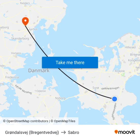 Grøndalsvej (Bregentvedvej) to Sabro map