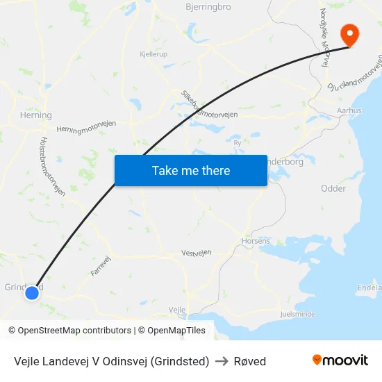 Vejle Landevej V Odinsvej (Grindsted) to Røved map