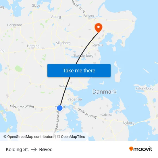 Kolding St. to Røved map