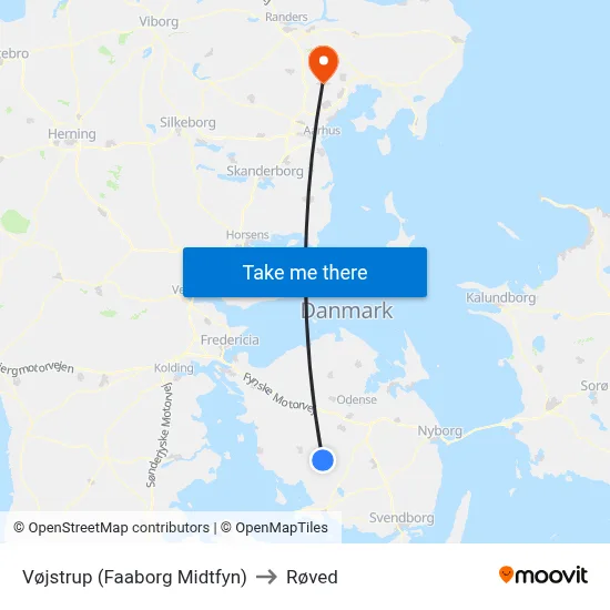 Vøjstrup (Faaborg Midtfyn) to Røved map