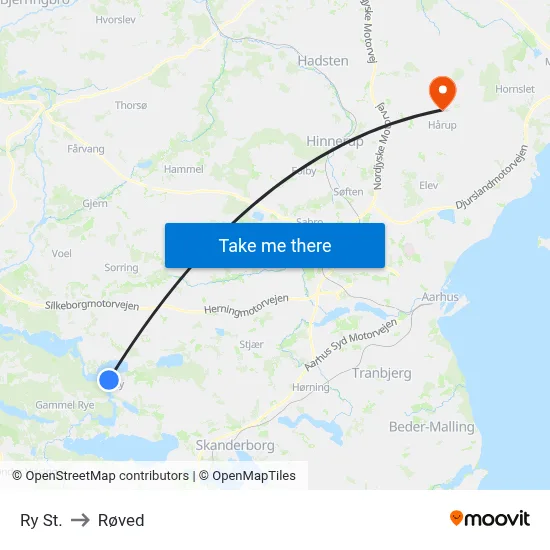 Ry St. to Røved map