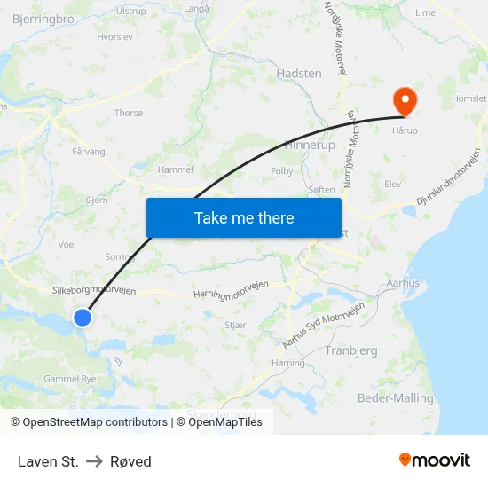 Laven St. to Røved map