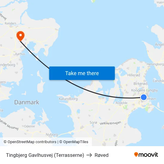 Tingbjerg Gavlhusvej (Terrasserne) to Røved map