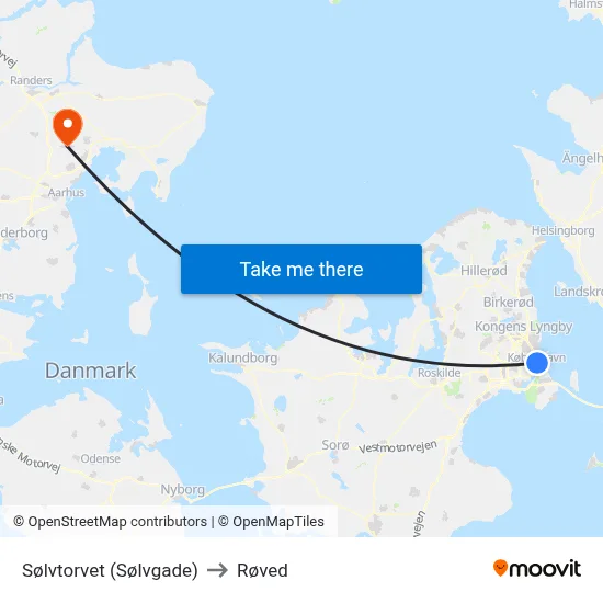 Sølvtorvet (Sølvgade) to Røved map