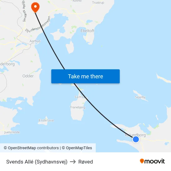 Svends Allé (Sydhavnsvej) to Røved map