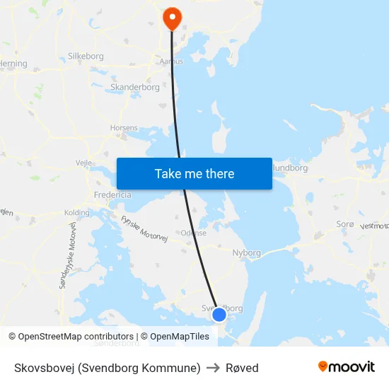 Skovsbovej (Svendborg Kommune) to Røved map