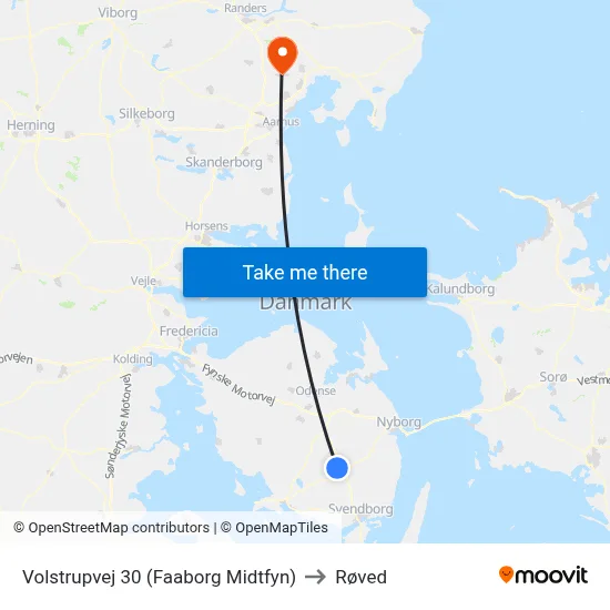 Volstrupvej 30 (Faaborg Midtfyn) to Røved map