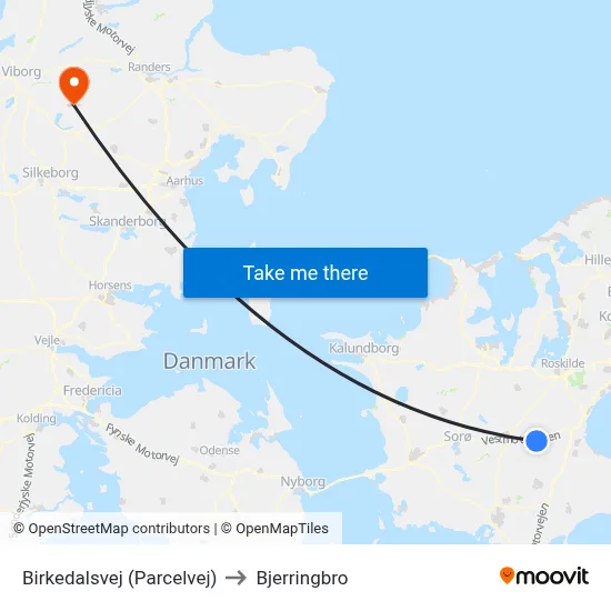 Birkedalsvej (Parcelvej) to Bjerringbro map