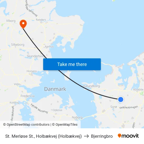 St. Merløse St., Holbækvej (Holbækvej) to Bjerringbro map
