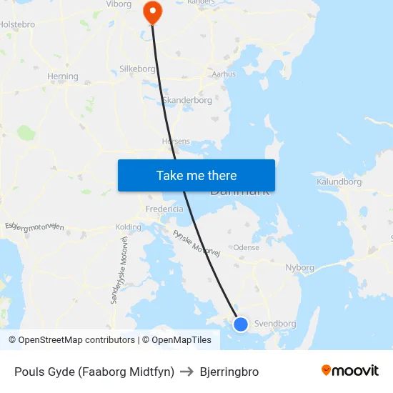 Pouls Gyde (Faaborg Midtfyn) to Bjerringbro map