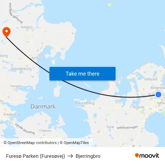 Furesø Parken (Furesøvej) to Bjerringbro map