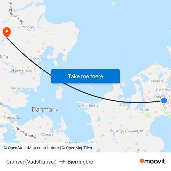Granvej (Vadstrupvej) to Bjerringbro map