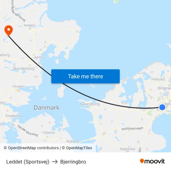 Leddet (Sportsvej) to Bjerringbro map